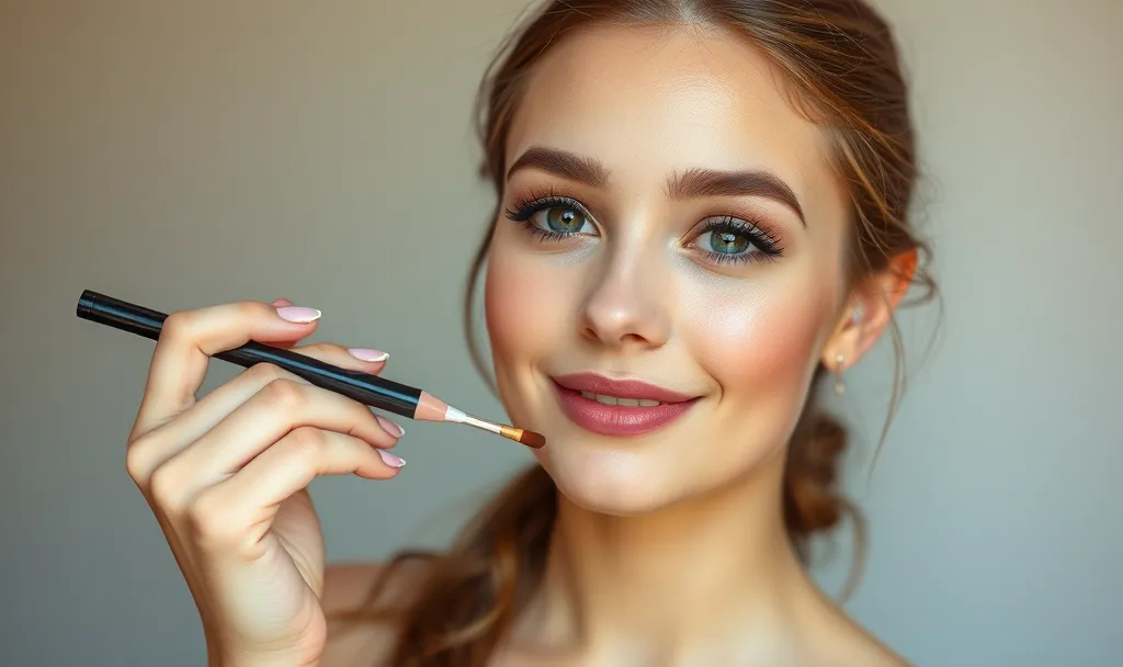 A pretty girl wearing make-up